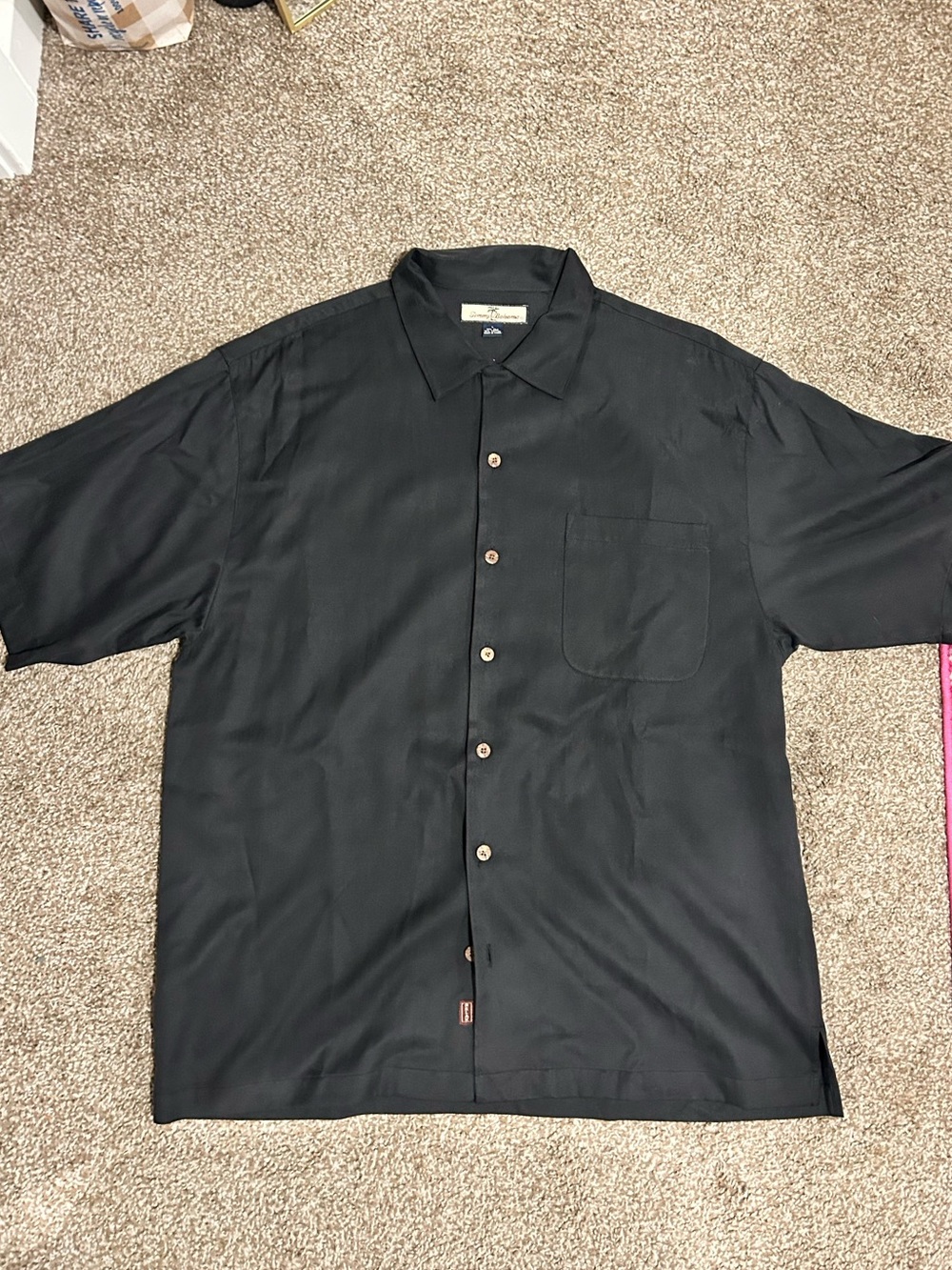 Tommy Bahamas Black Lightweight Button Up